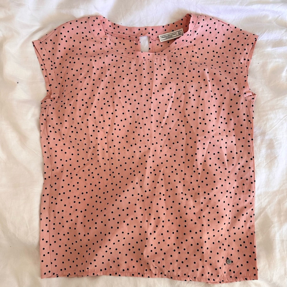 A&F polka dot blouse